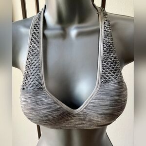PINK Victoria's Secret Charcoal Mesh Sports Bra